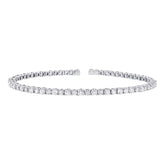 3.82ct 14k White Gold Diamond Bangle